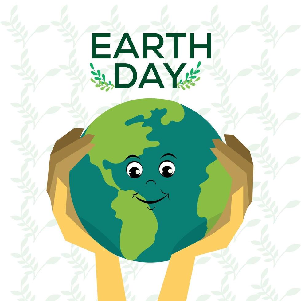 World earth day concept with globe vector