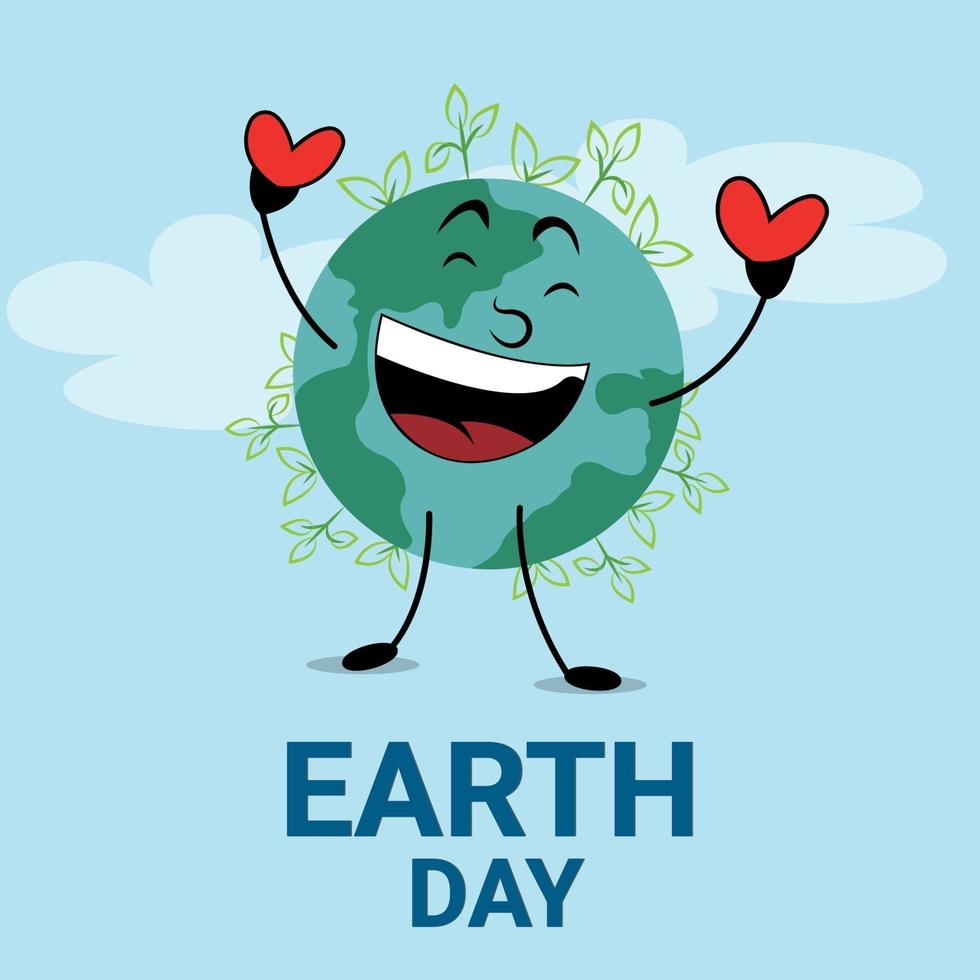World earth day concept with globe vector