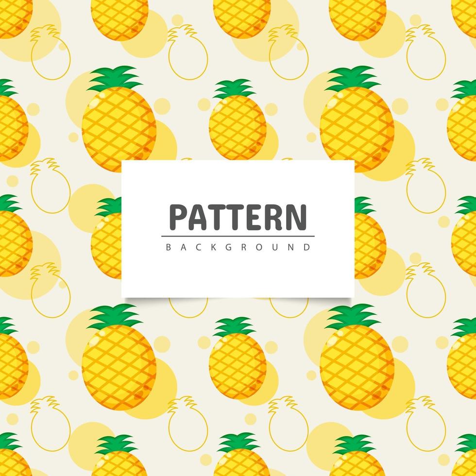 Seamless pattern pineapple fruit vector