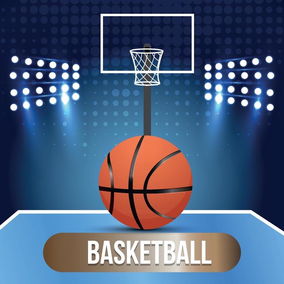 Basketball stadium background vector