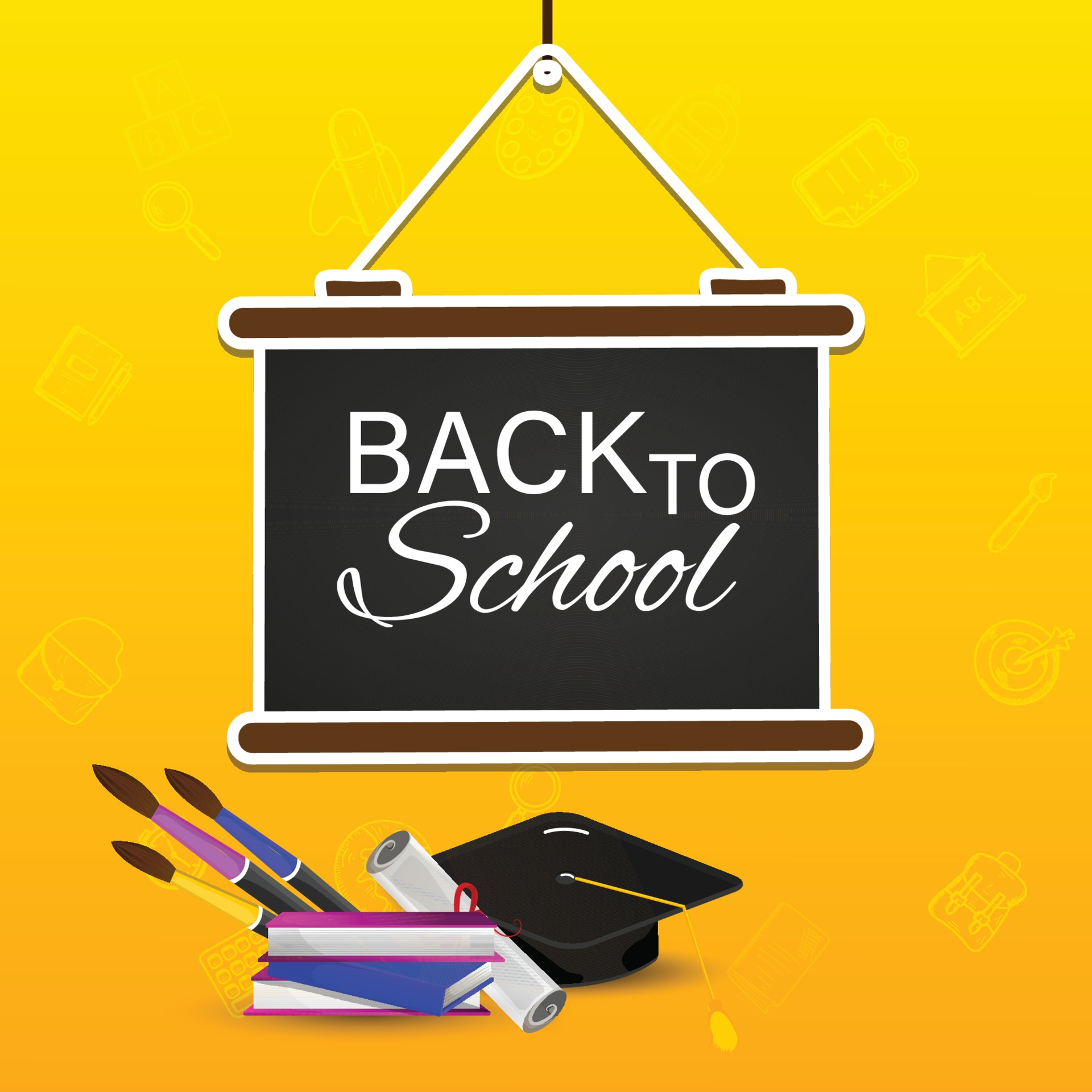 Blackboard Background For Back To School 2152772 Vector Art At Vecteezy