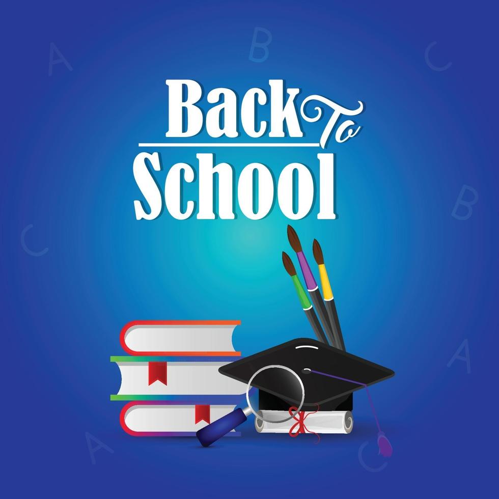 Back to school elementry background vector