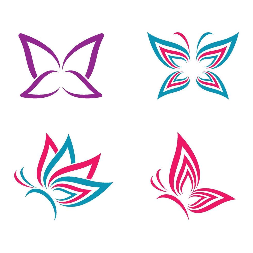 Beauty butterfly logo images vector