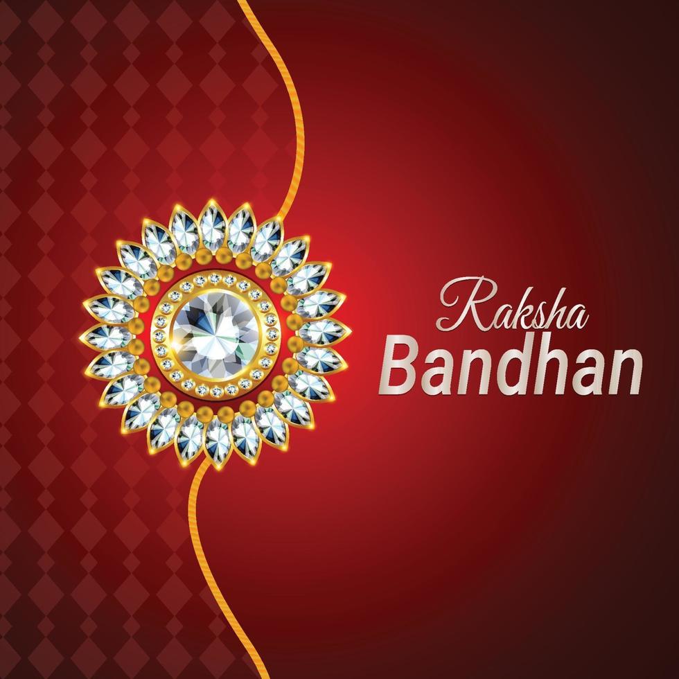 Creative illustration of happy raksha bandhan vector