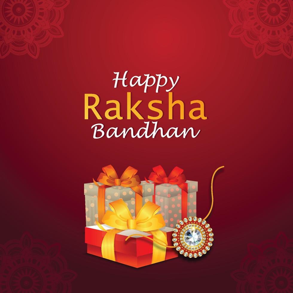 Happy raksha bandhan greeting card vector