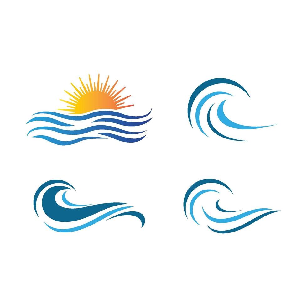 Sunset beach logo images vector