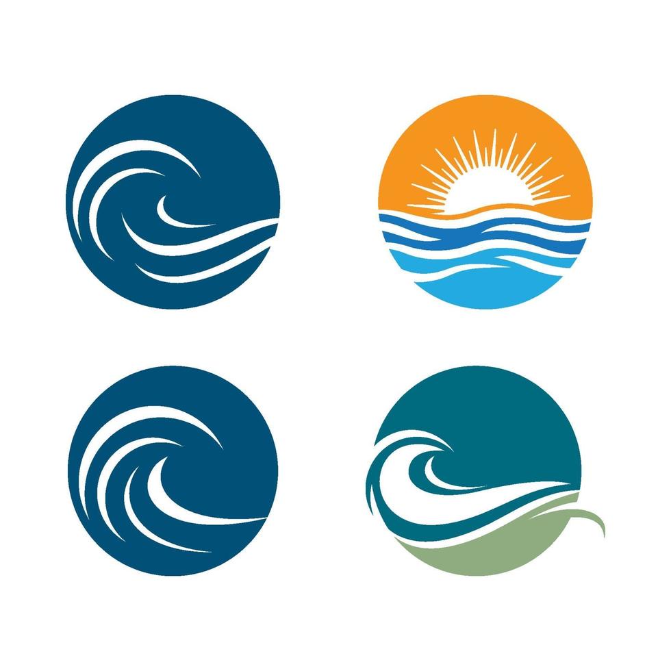 Sunset beach logo images vector