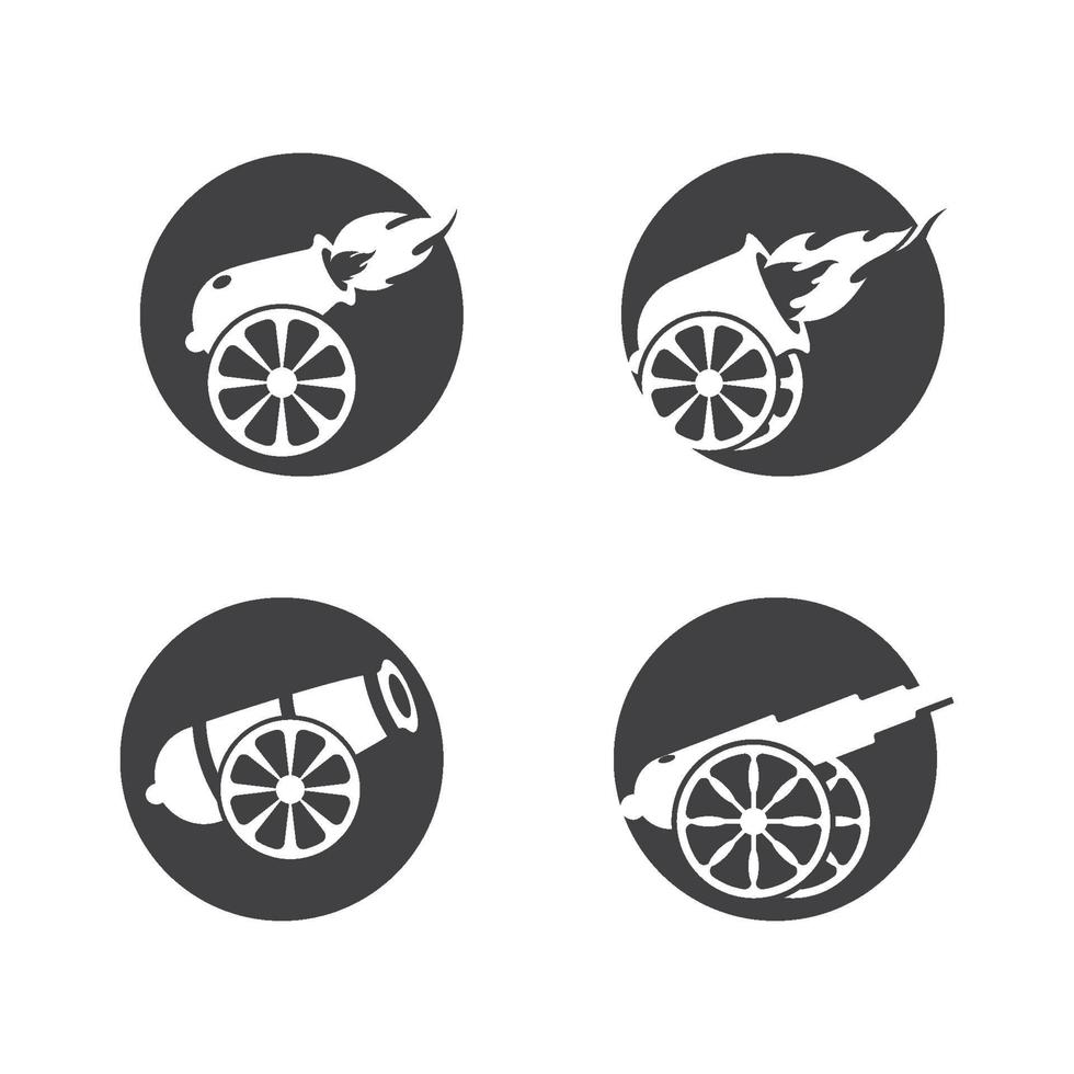 Ilustración de imágenes de logotipo de cañón vector