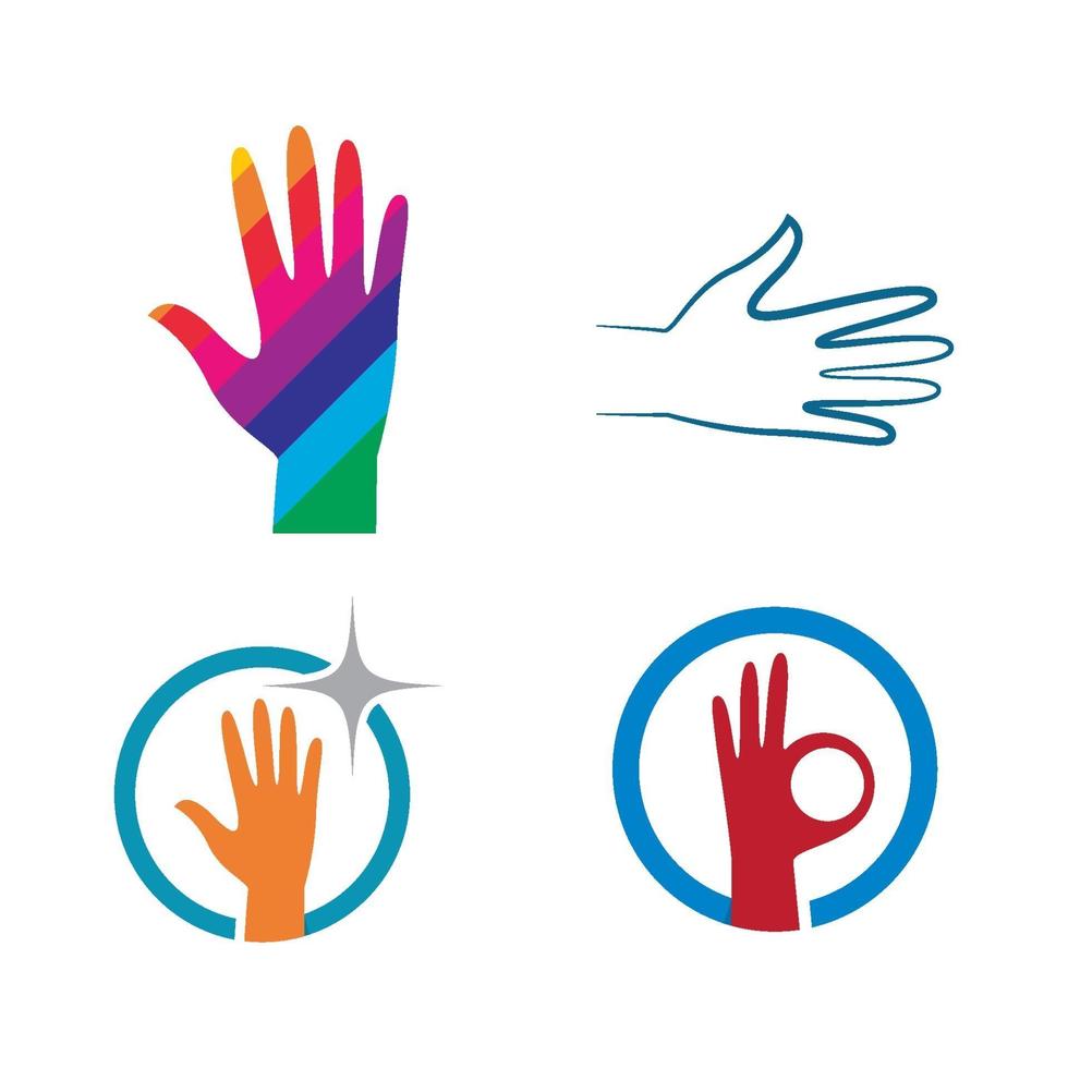 Hand logo images vector