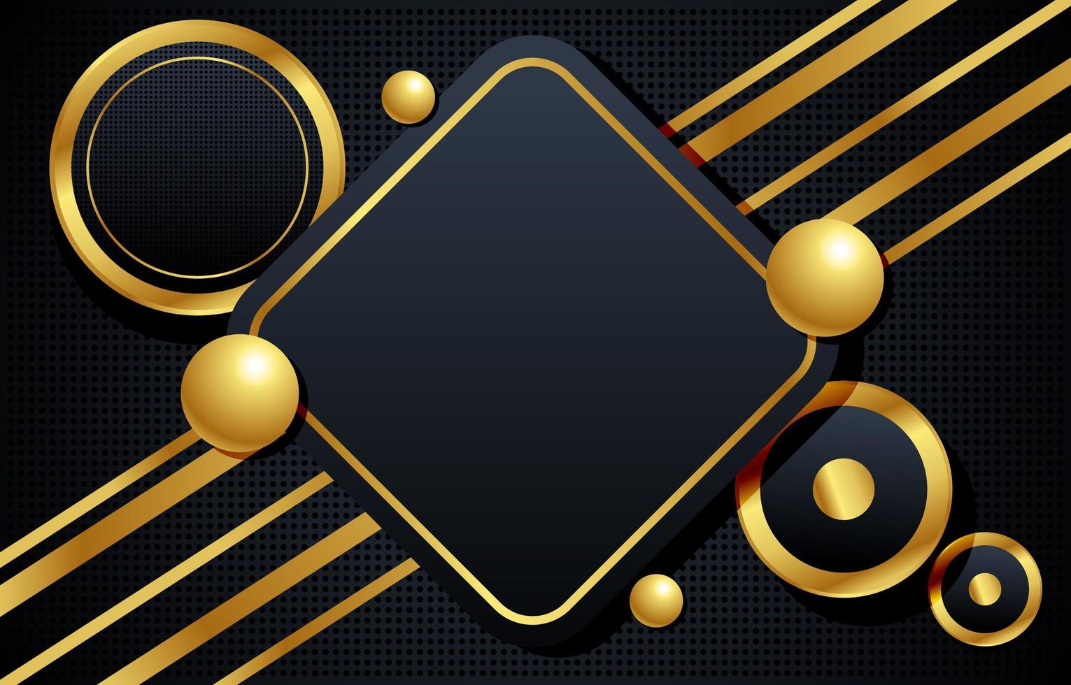 Geometric Gold and Black Background vector