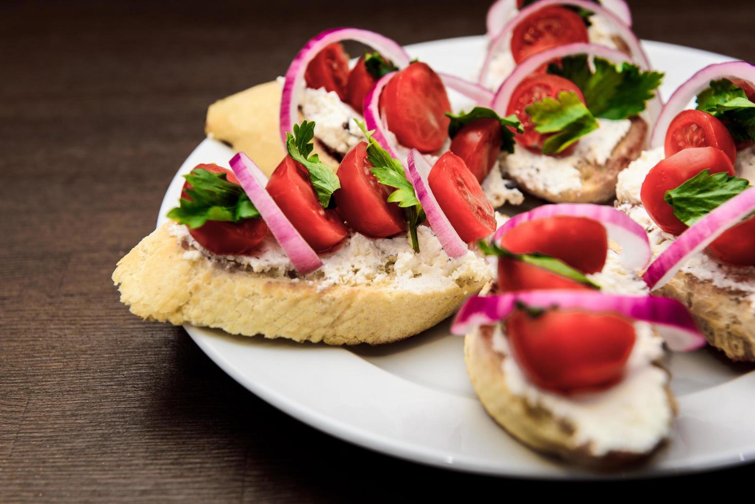 bruschetta con tomates foto