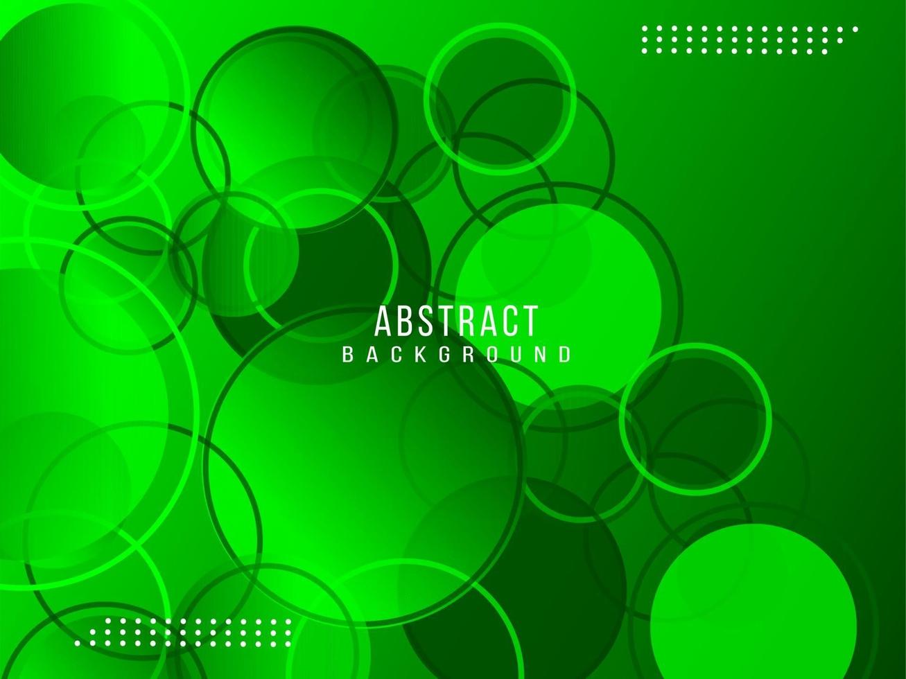 Fondo de diseño de patrón brillante elegante circular verde geométrico abstracto vector