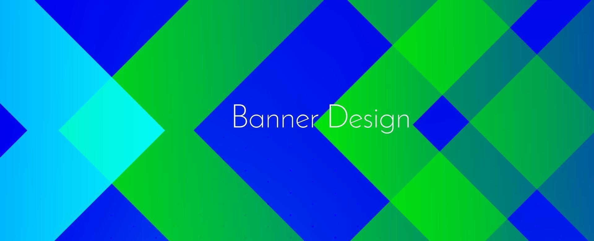 Fondo de banner elegante decorativo moderno verde geométrico abstracto vector