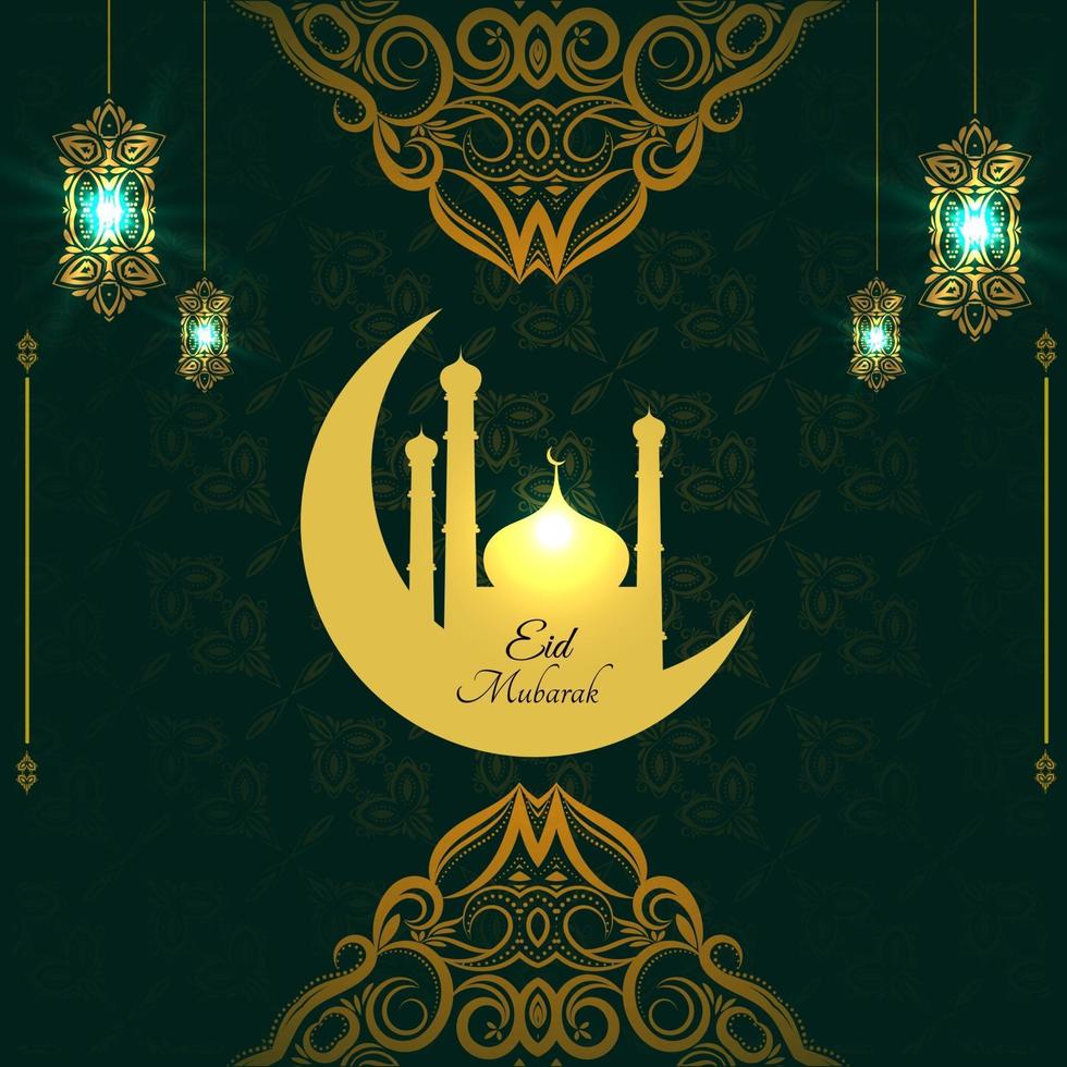 Fondo decorativo elegante santo abstracto para el vector de eid mubarak