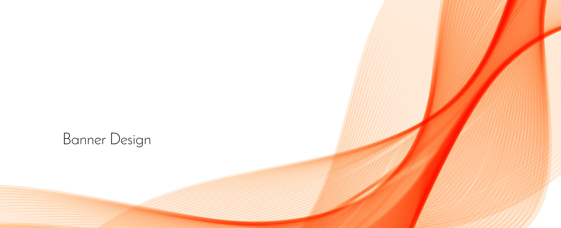 Abstract red orange modern decorative stylish wave banner background