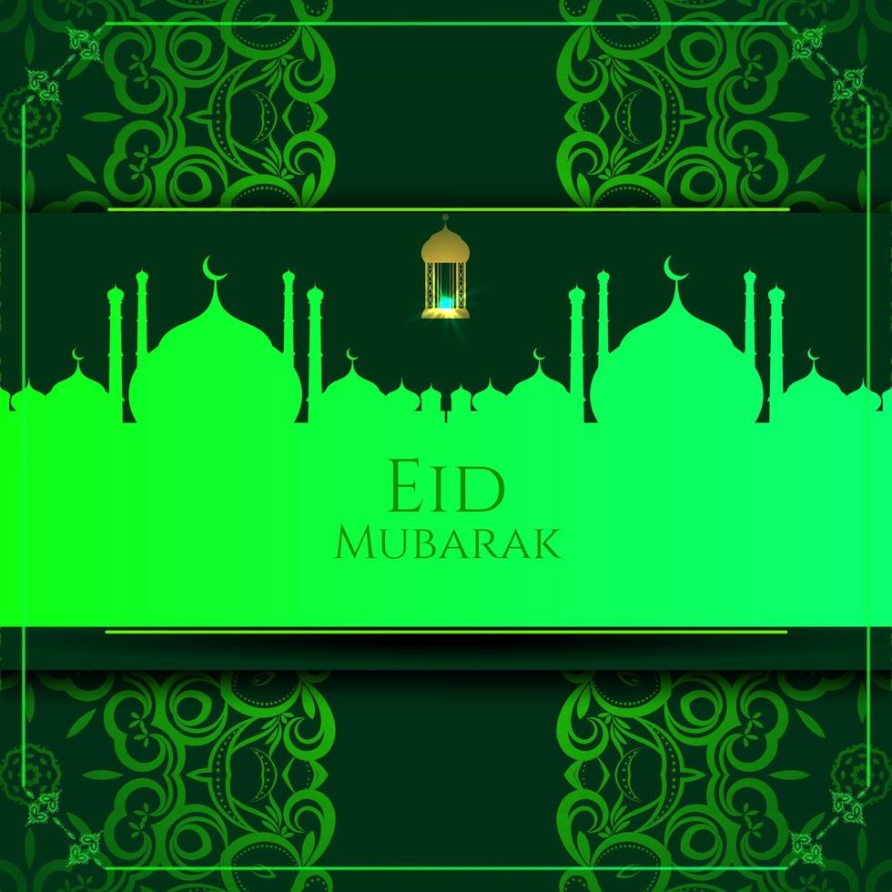 Abstract Eid Mubarak Islamic vector background design