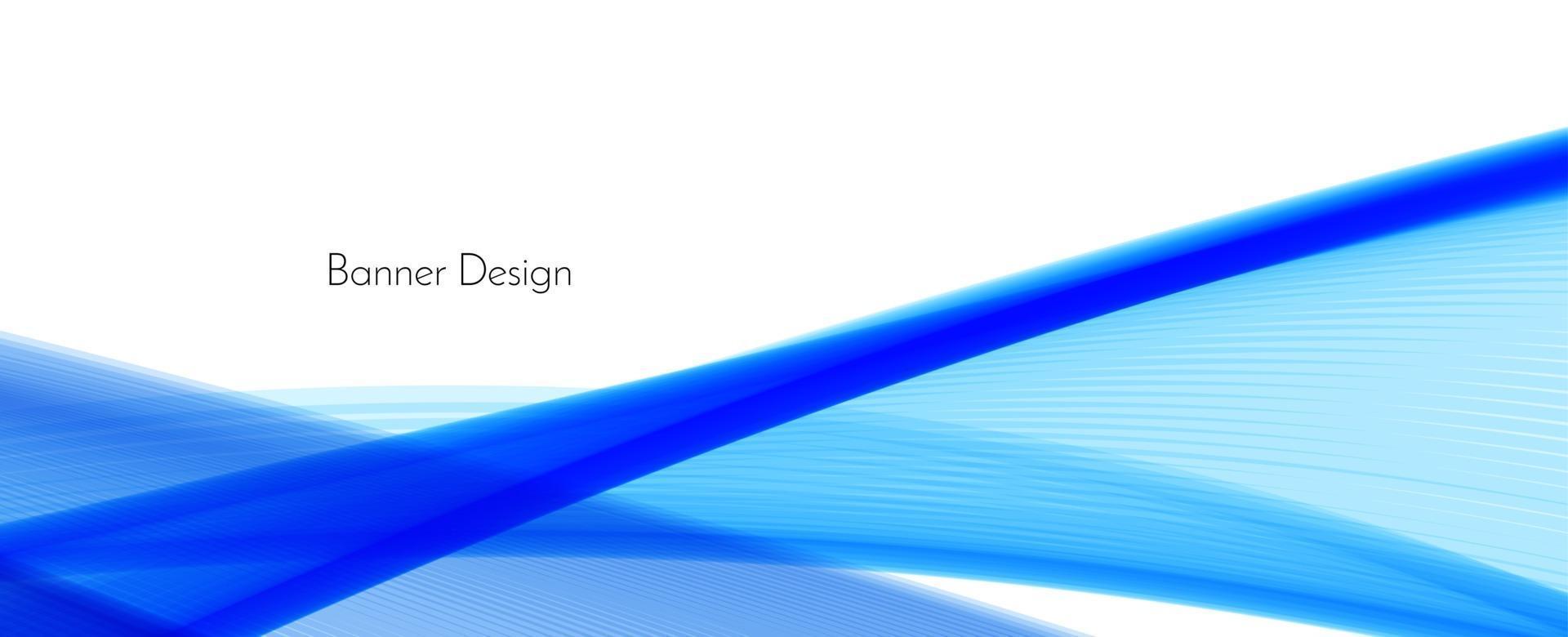 Fondo de banner de diseño de onda moderna azul abstracto vector