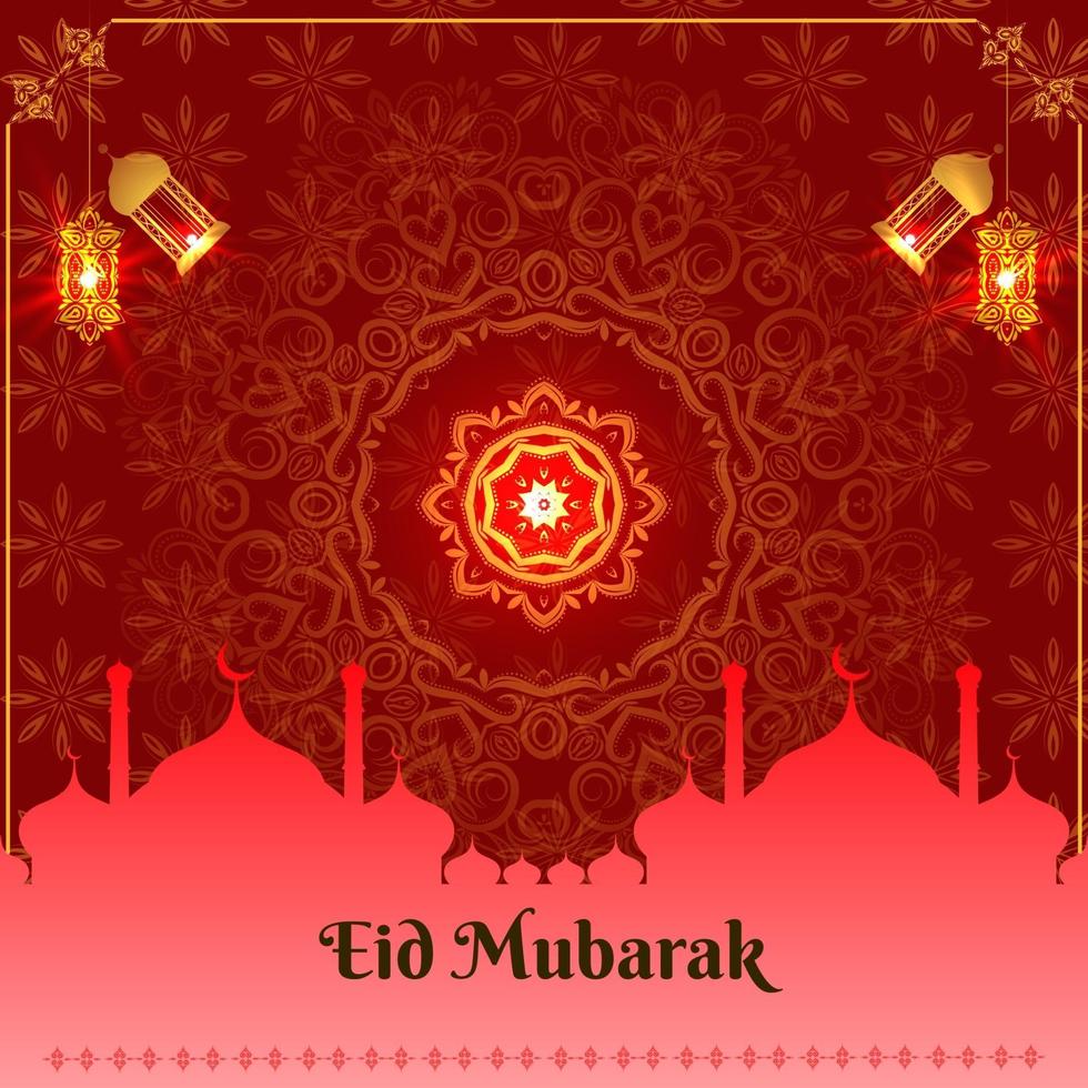 abstract holy elegant decorative background for eid mubarak vector