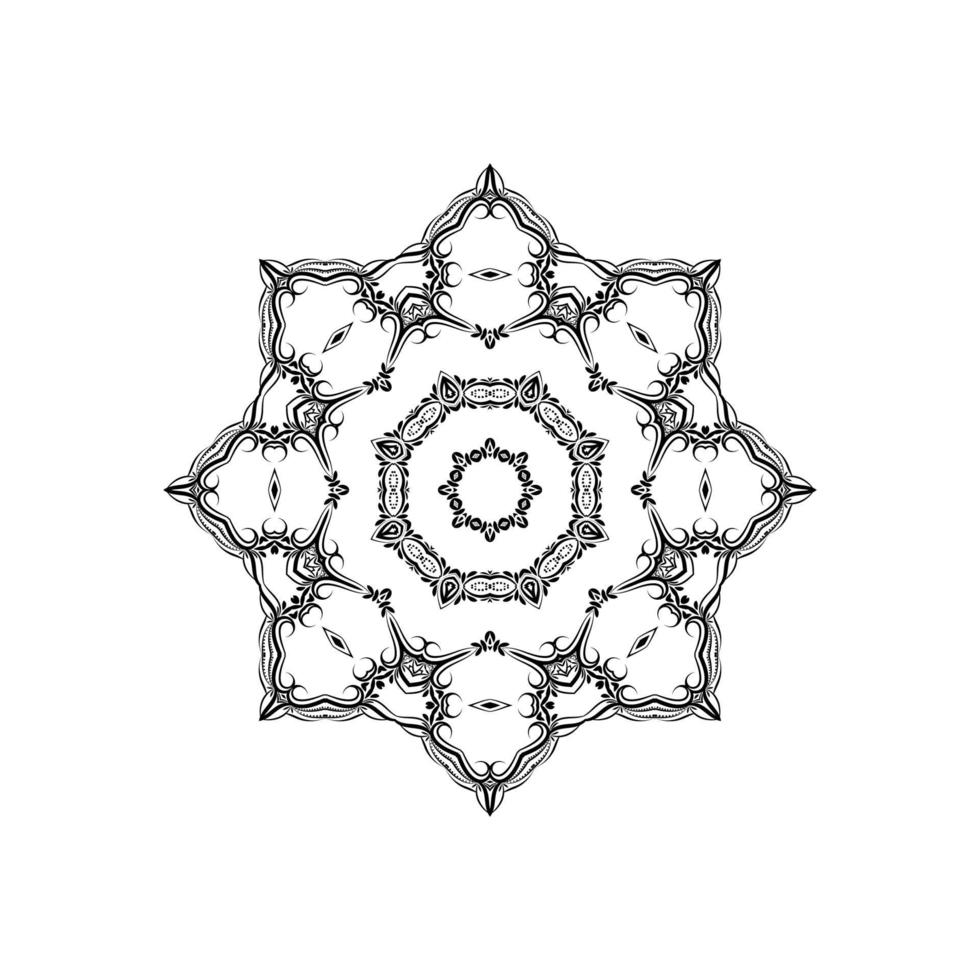 Decorative mandala design isolated background vector