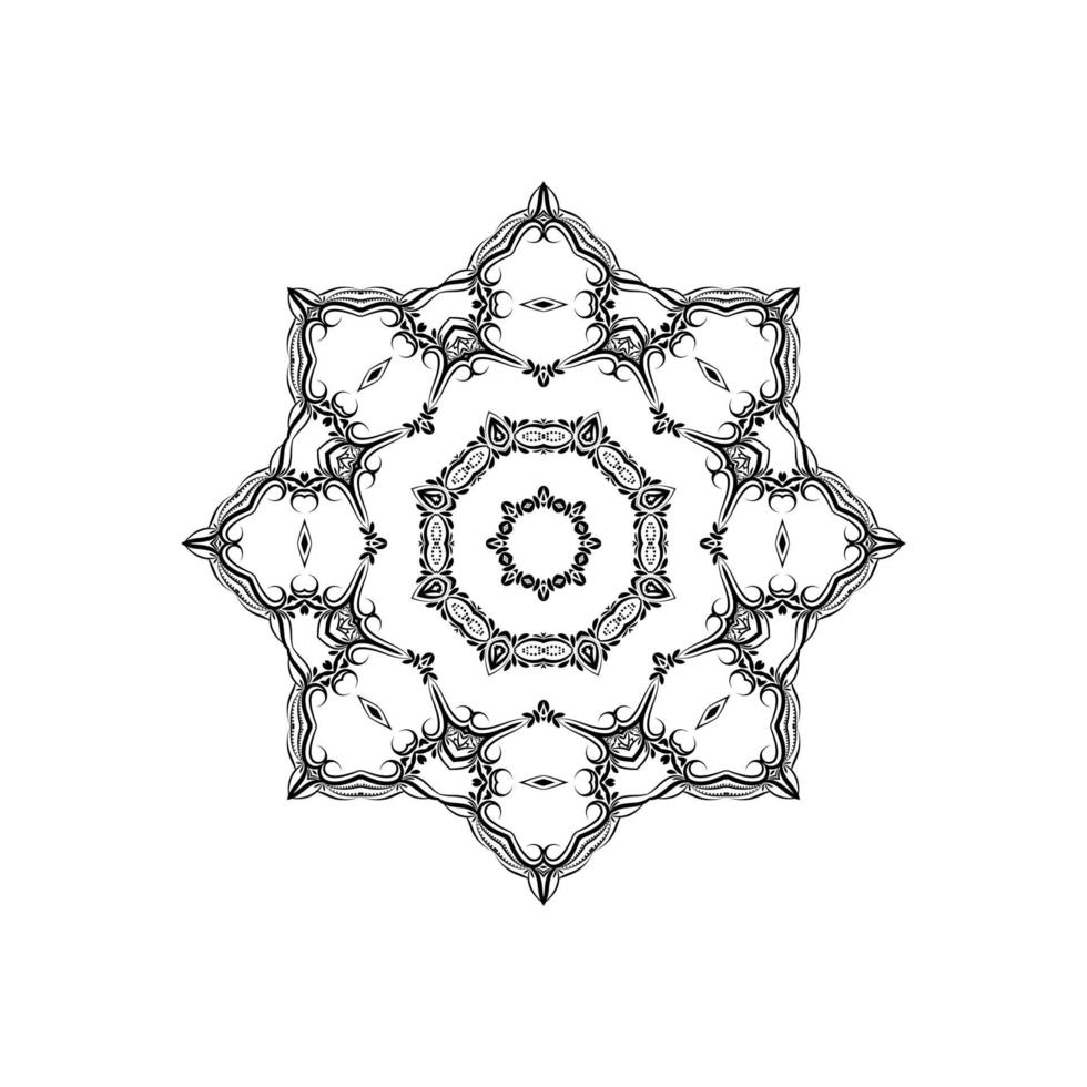 diseño decorativo mandala fondo aislado vector