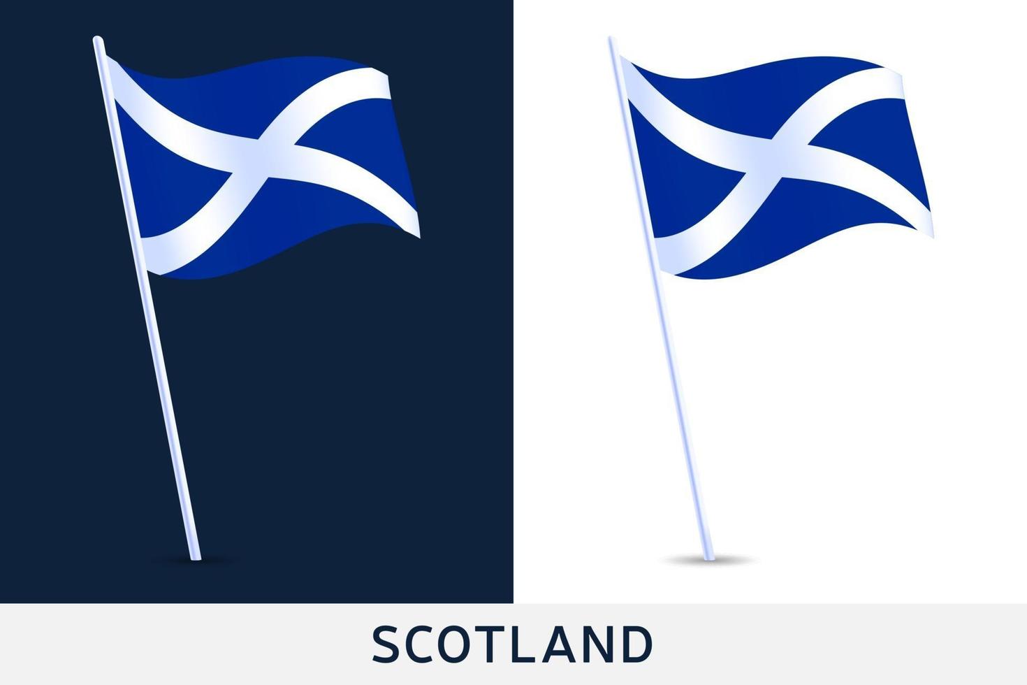 scotland wave flag vector