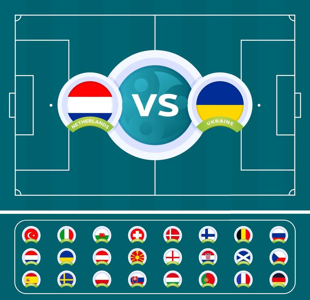 fútbol 2020 contra selección nacional vector