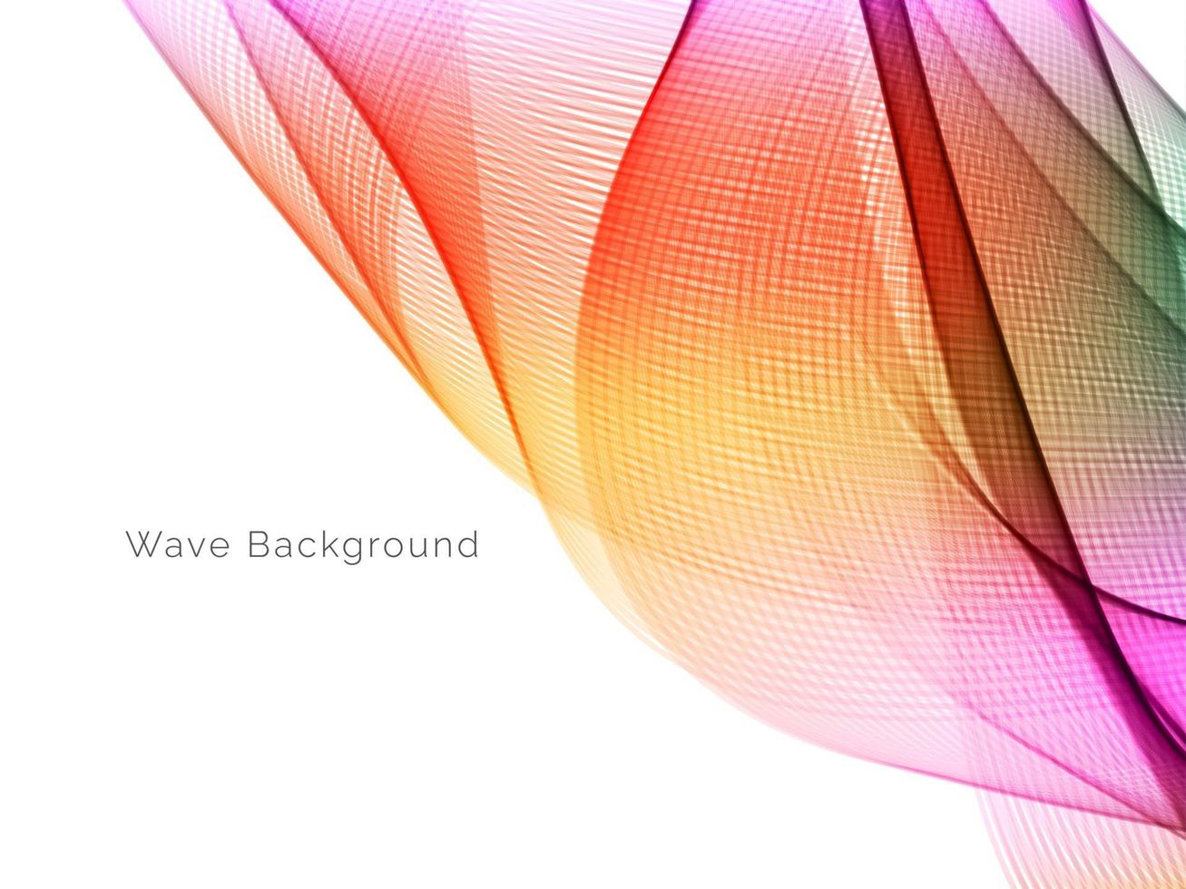 colorful wave style smooth modern background vector