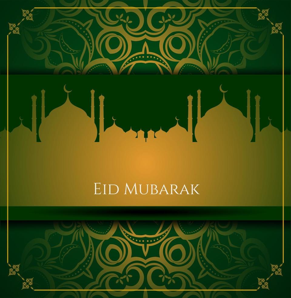 Eid Mubarak festival decorative background vector