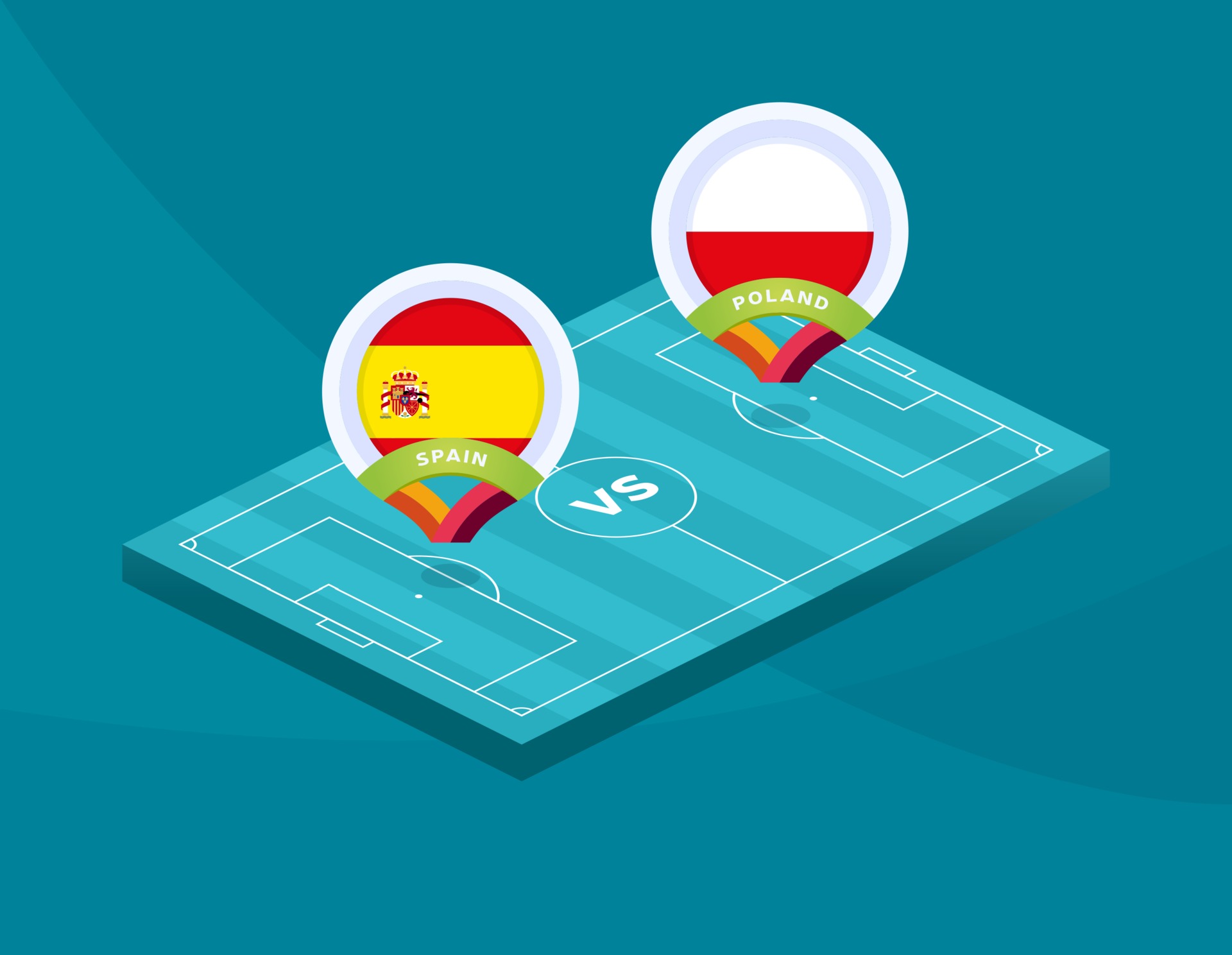 Spain Vs Poland Football 2153623 Vector Art At Vecteezy