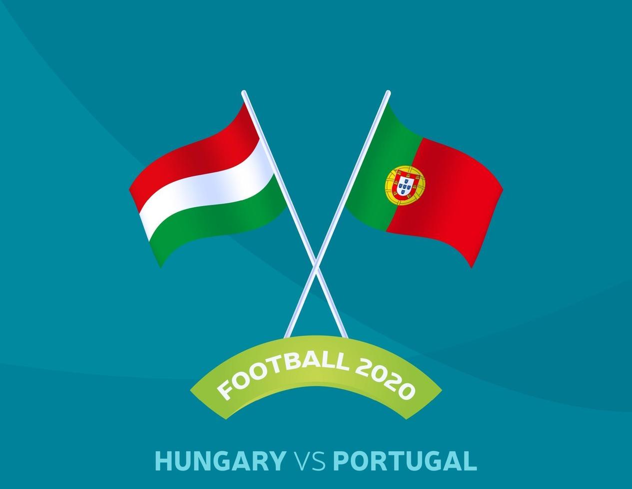 hungría vs portugal fútbol vector