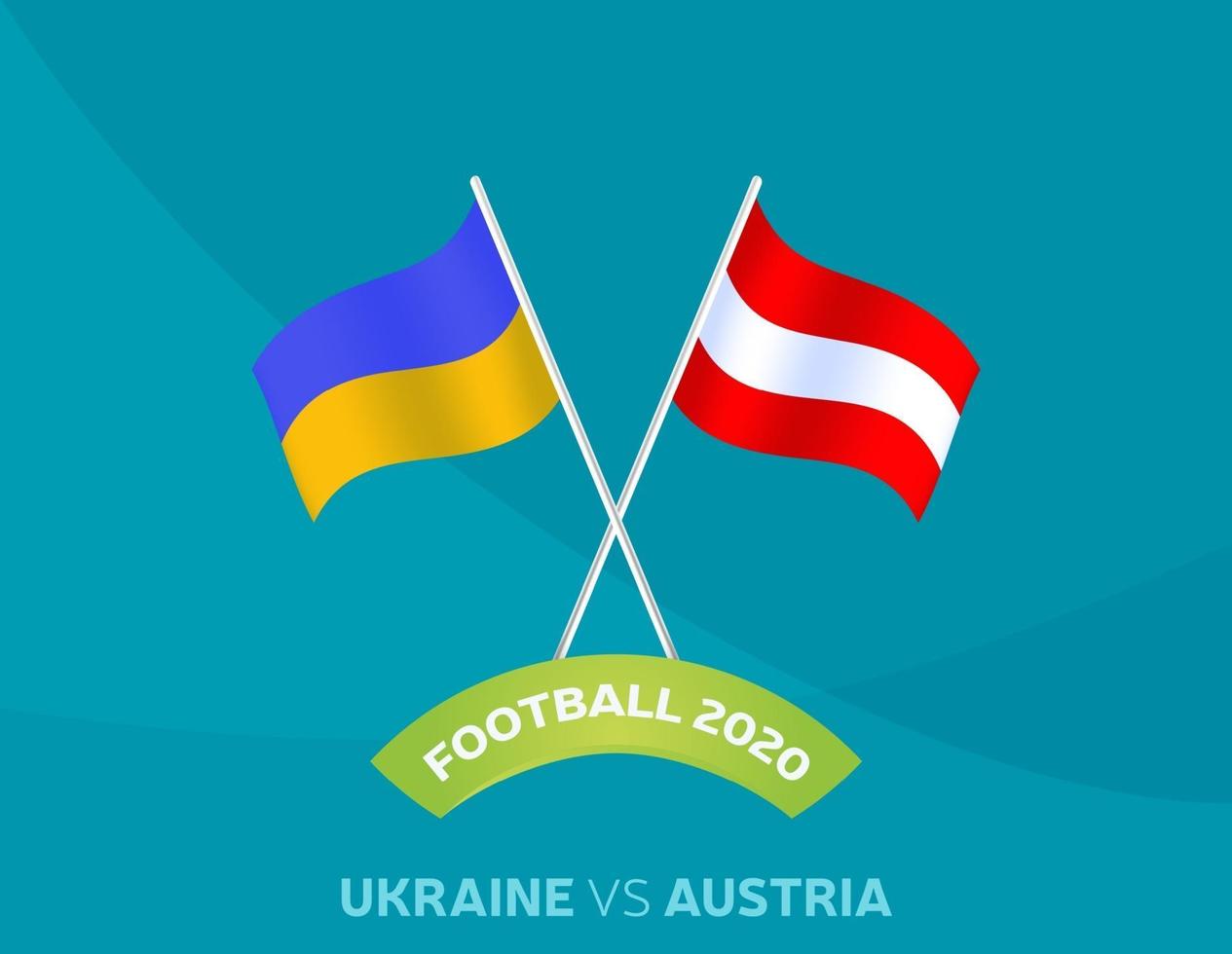 ukraine vs austria football vector