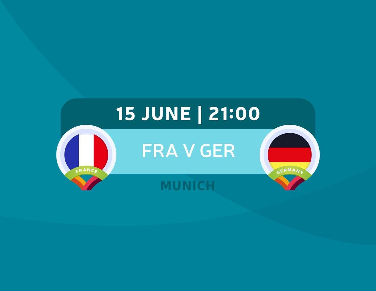 fútbol francia vs alemania vector