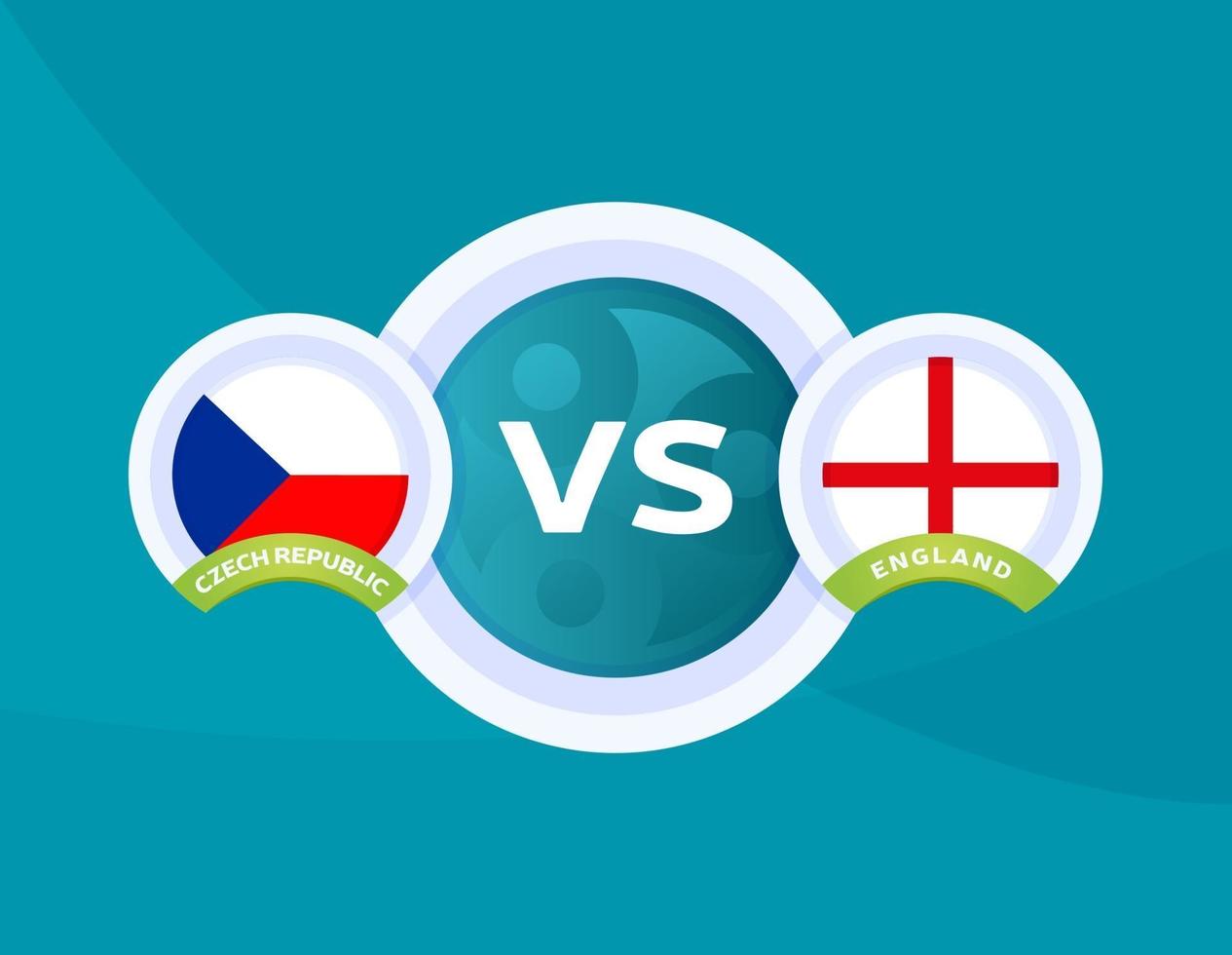 república checa vs fútbol de inglaterra vector