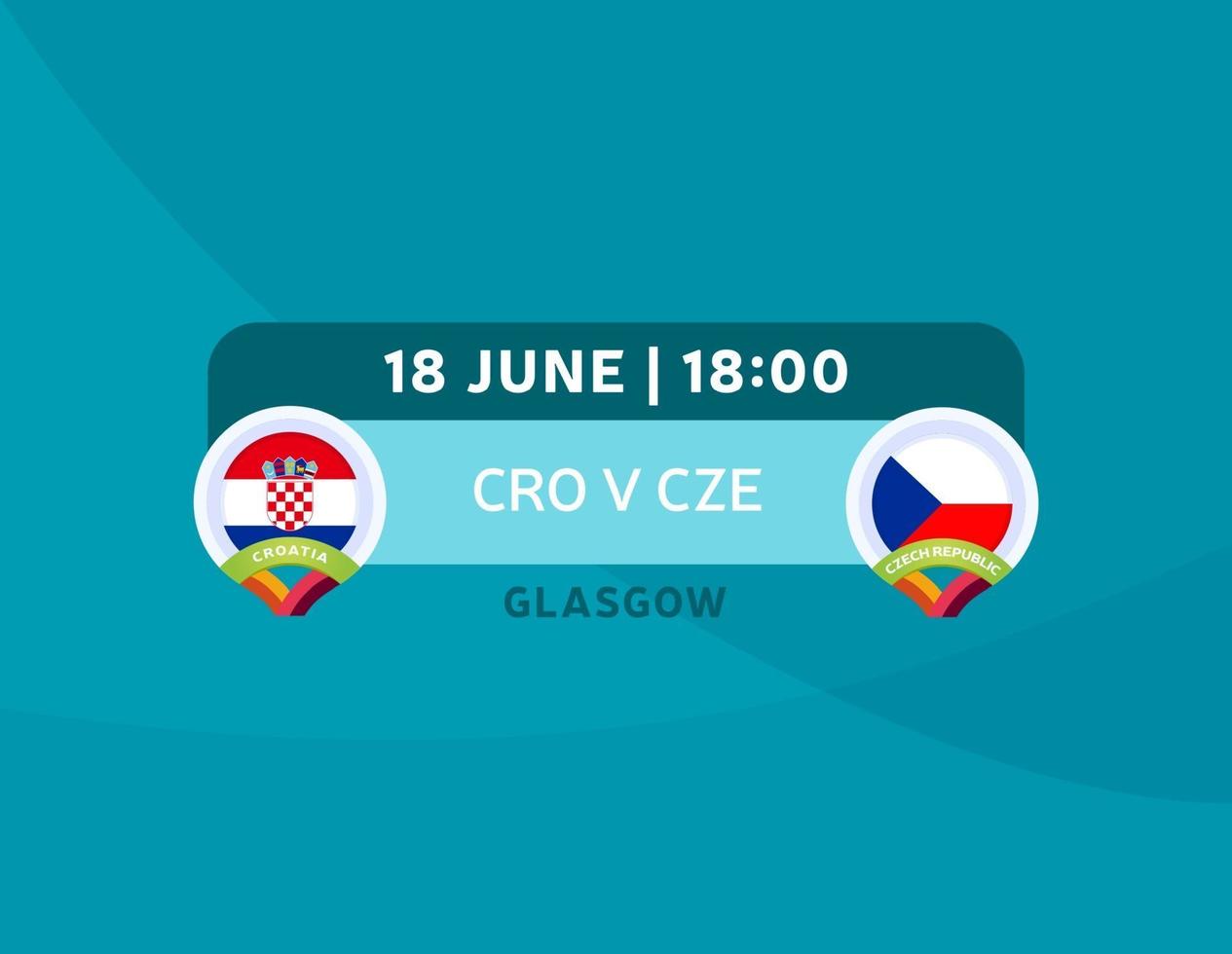 Croatia vs Czech Republic football vector