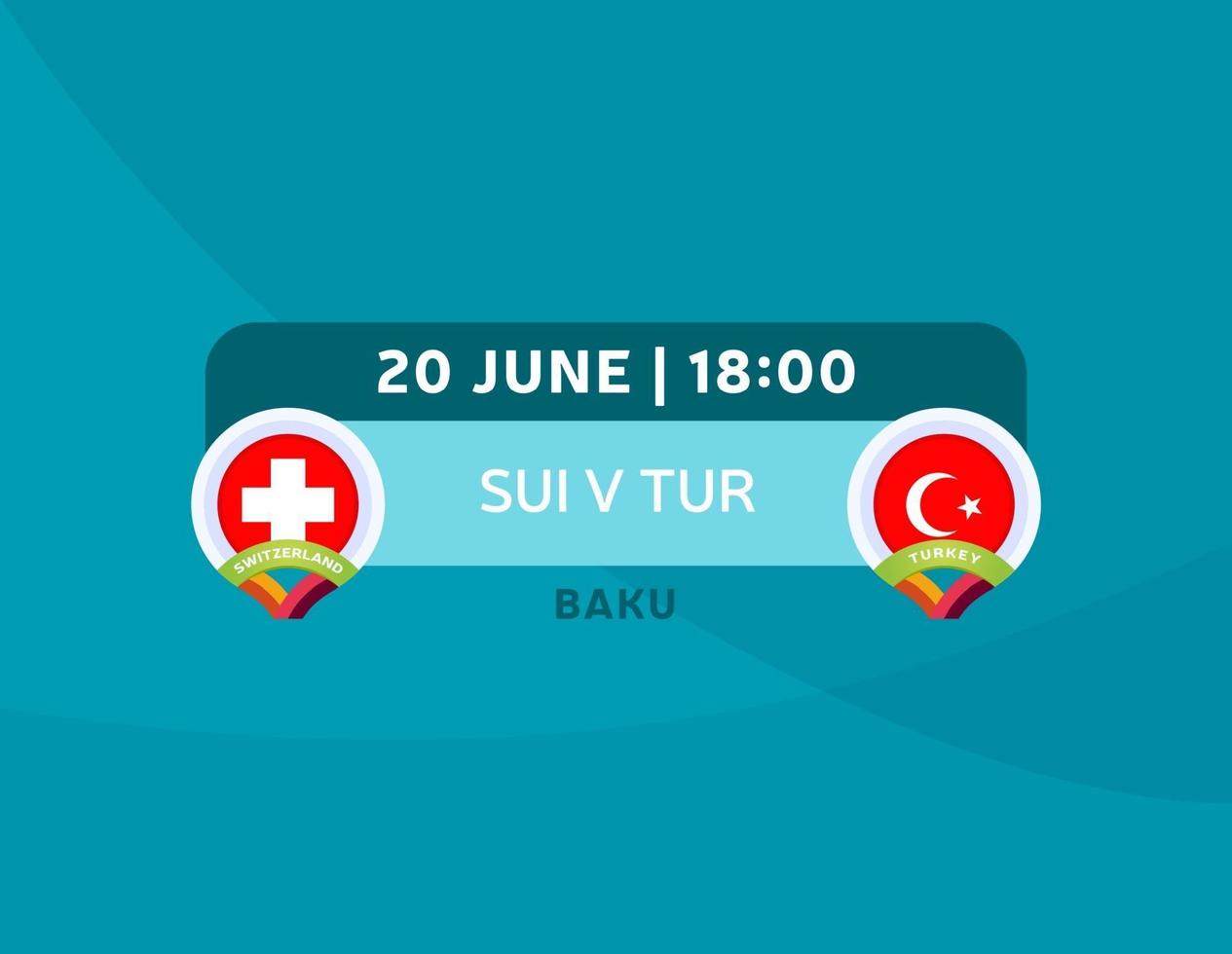 fútbol suiza vs turquía vector