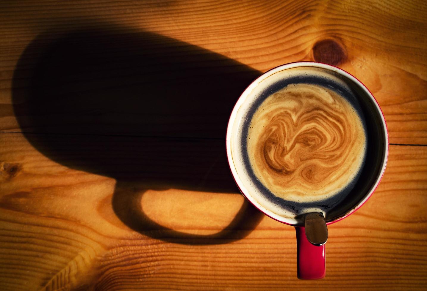 Top view of coffee photo