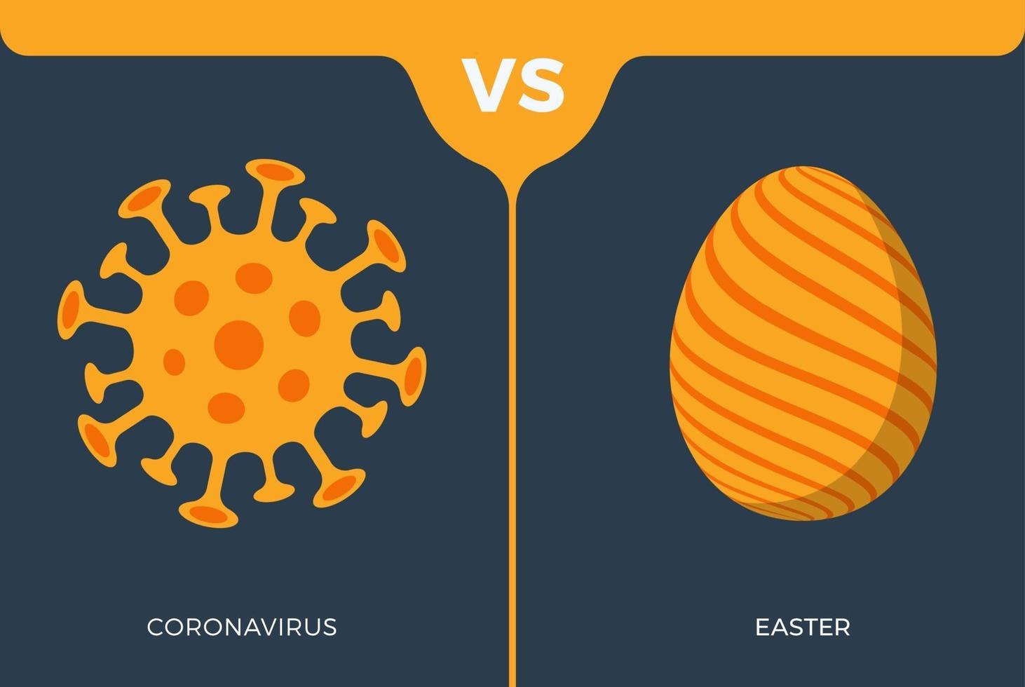 huevo de pascua contra coronavirus vector