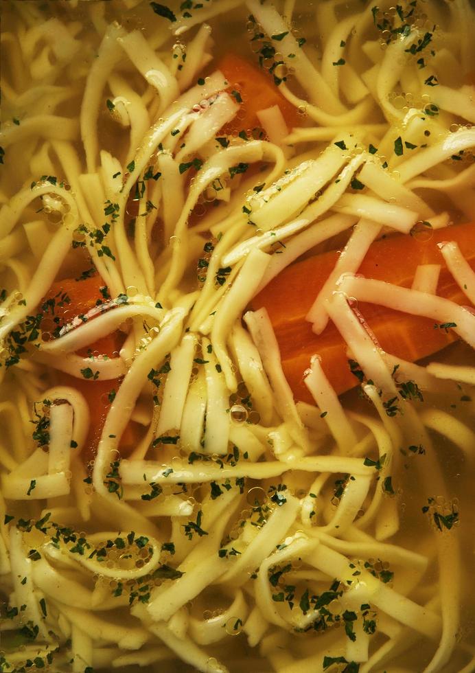 Pasta in soup photo