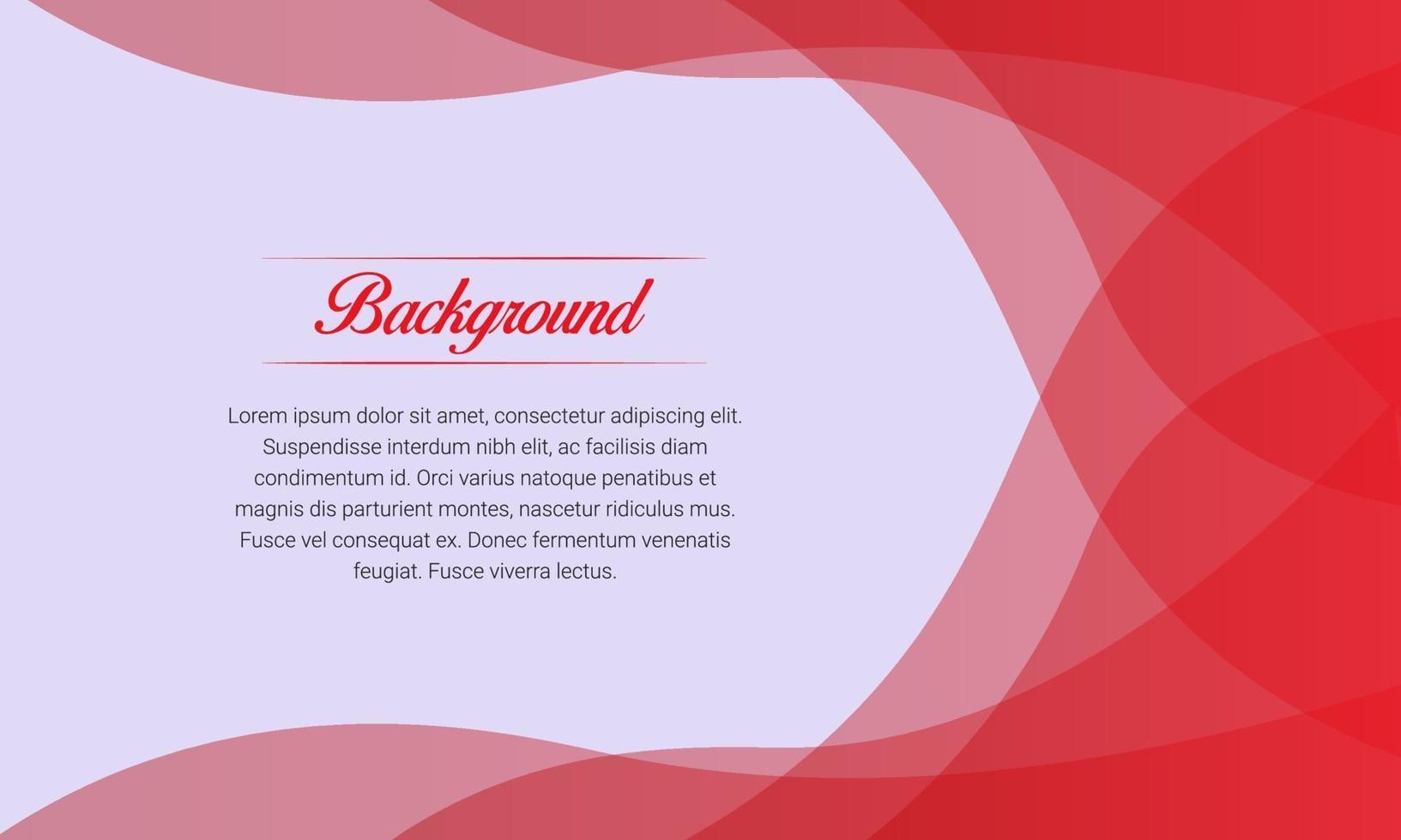 Elegant Red Wave Presentation Background vector