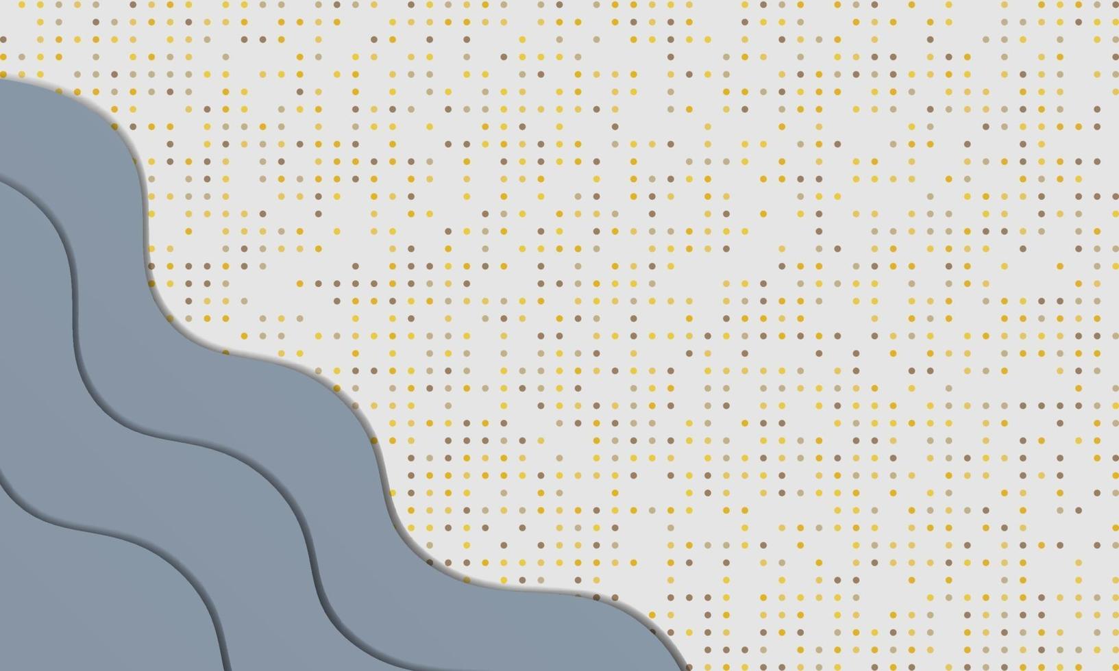 Bright Wavy Gray Background With Dots vector