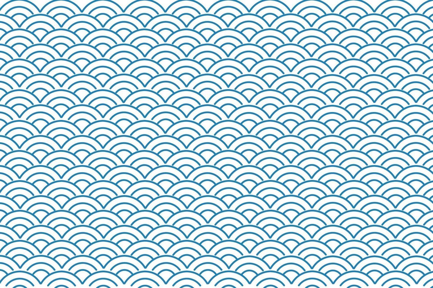 Wave Ocean Seamless Pattern vector