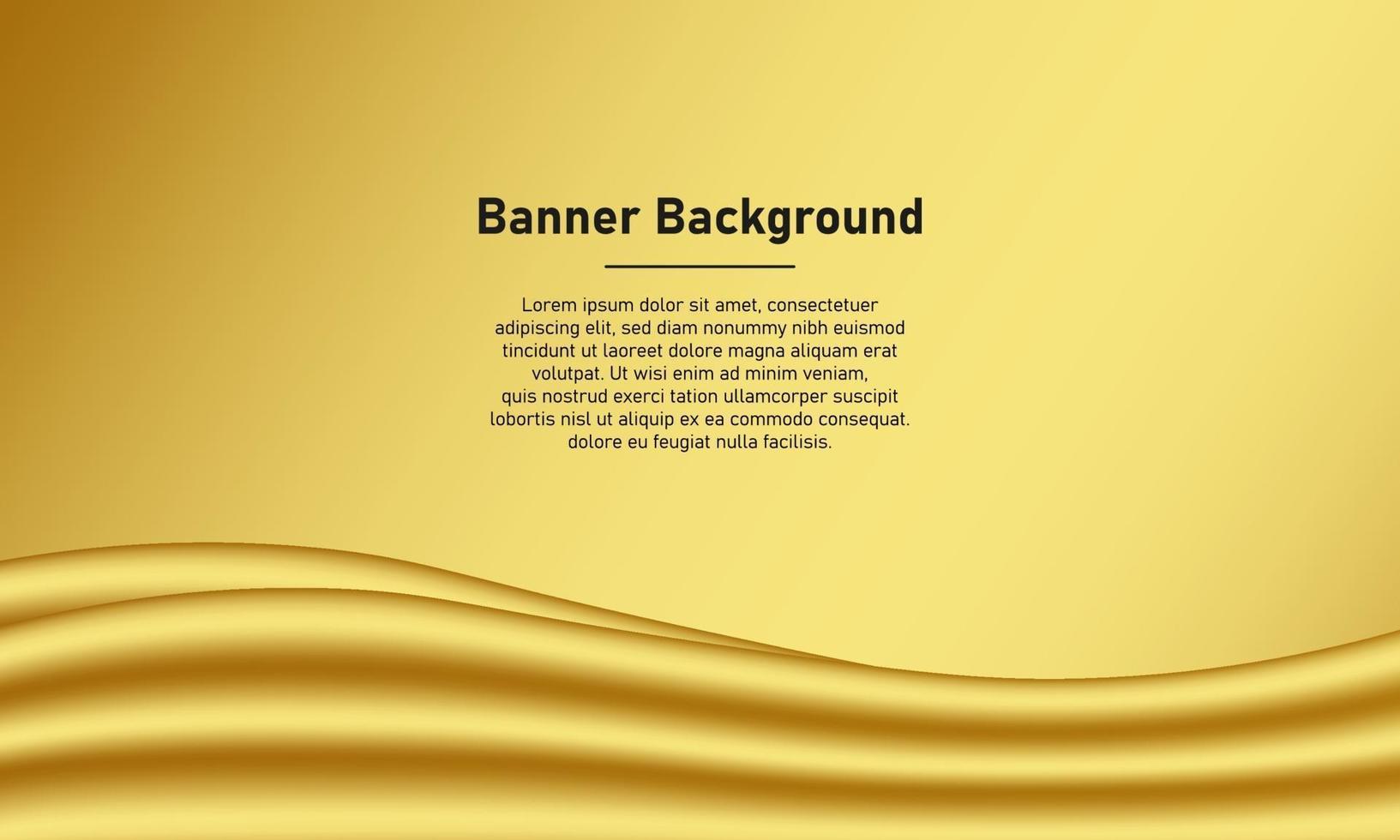 Gold Wave Banner Template vector