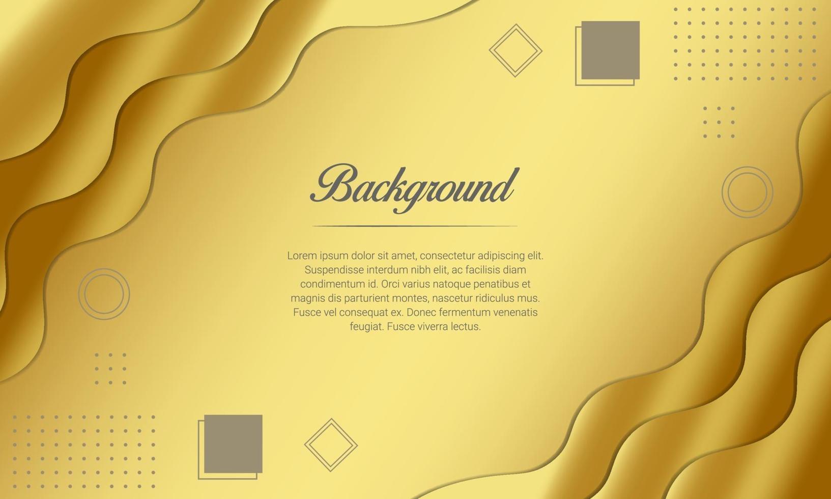 Geometric Gold Wave Banner Template vector