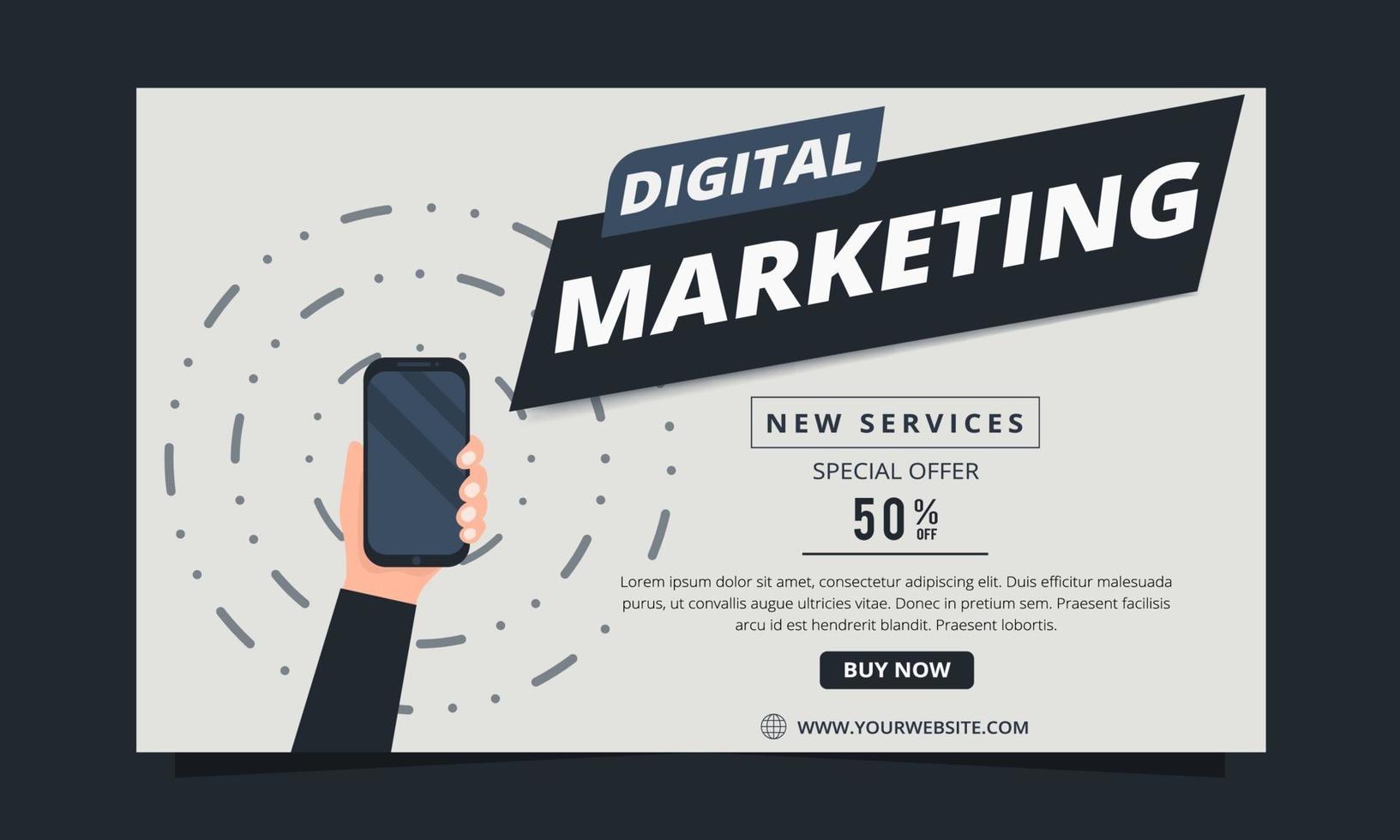 Digital Marketing Promotional Banner vector