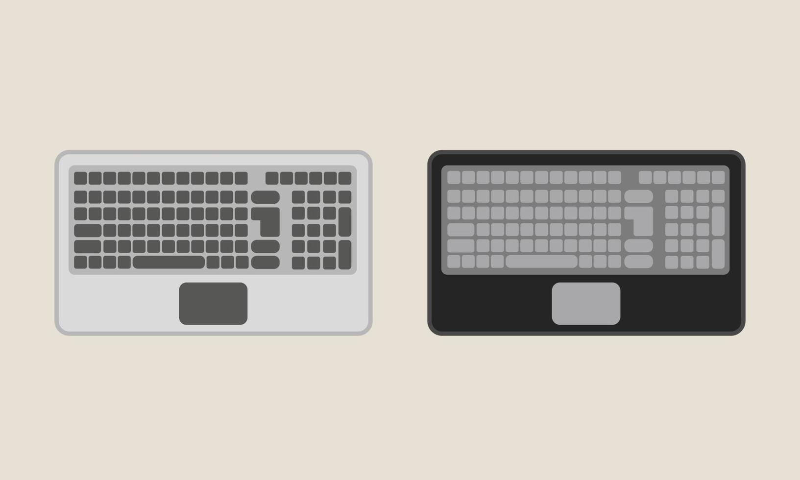 Flat Laptop Keyboard Illustration vector