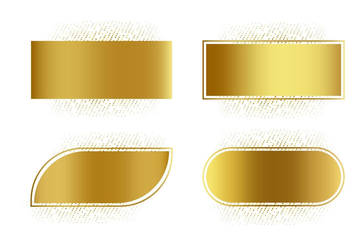 Shiny Golden Rectangle Collection vector