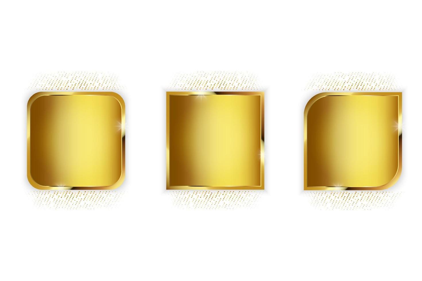 Shiny Golden Square Collection vector