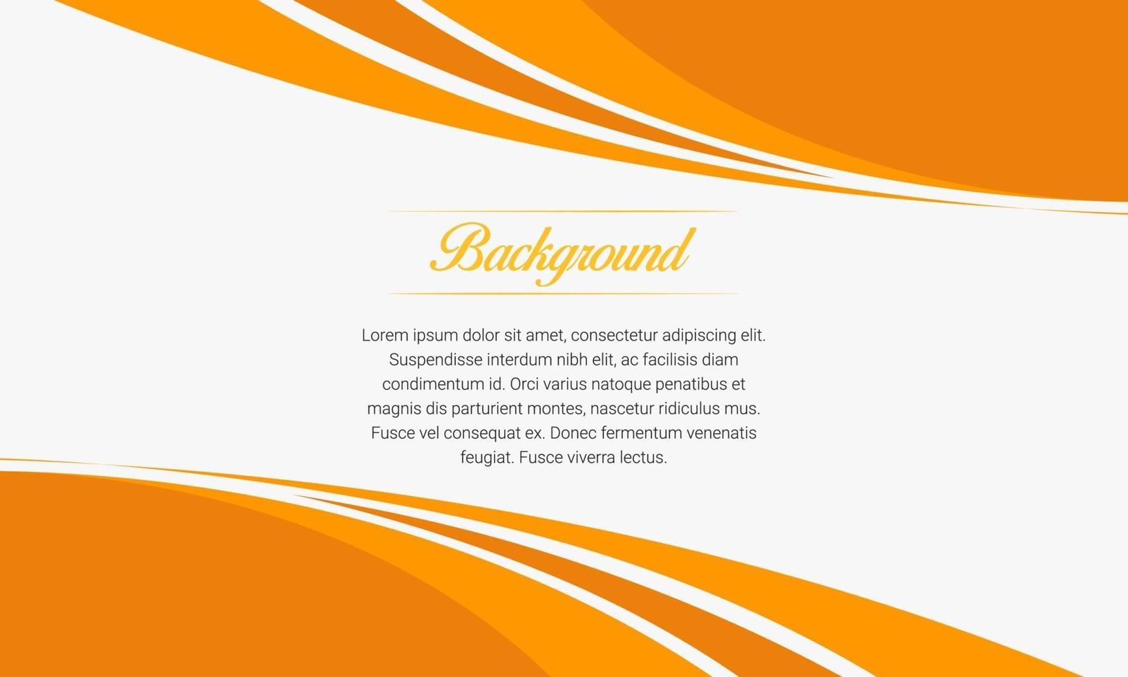 Abstract Orange Curve Business Background vector