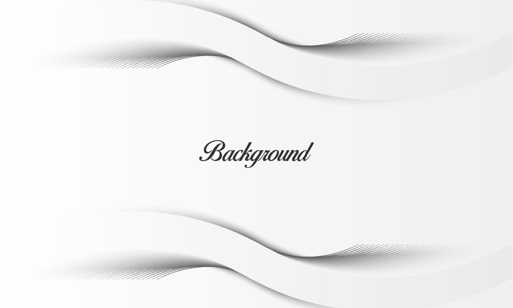 Abstract Black Wave on White Background vector