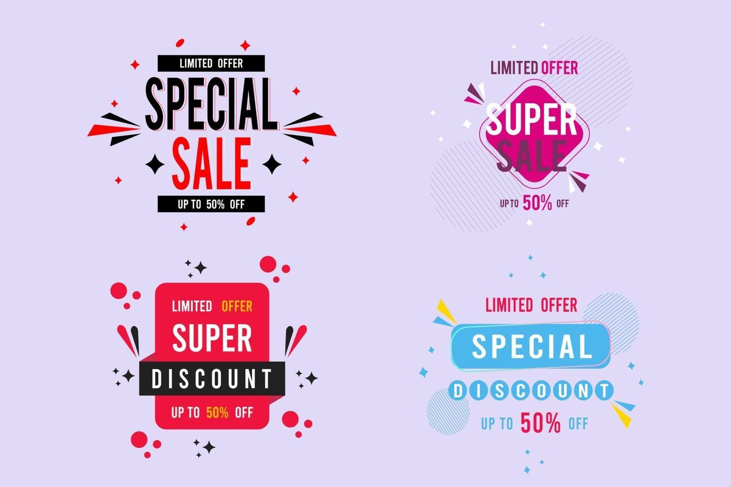 Sale Promotion Labels Best Offers vector